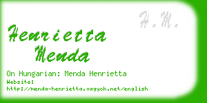 henrietta menda business card